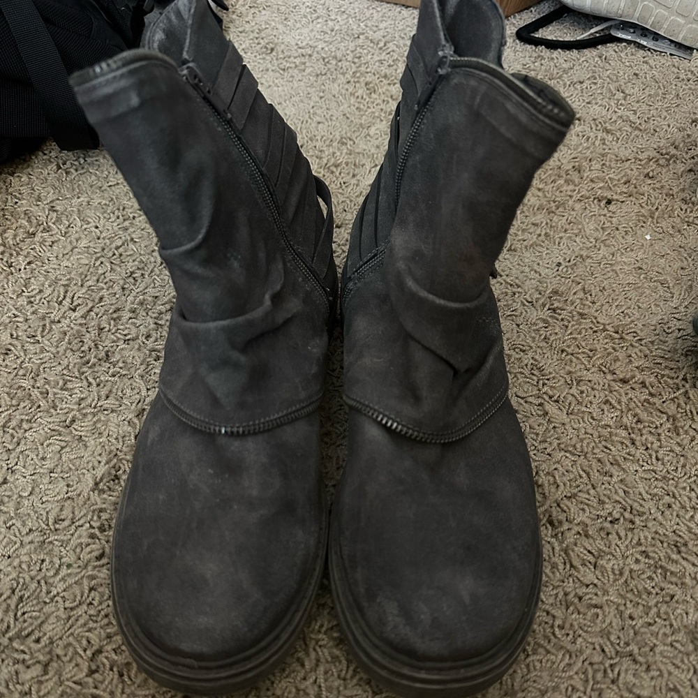 Grey Zip up Booties